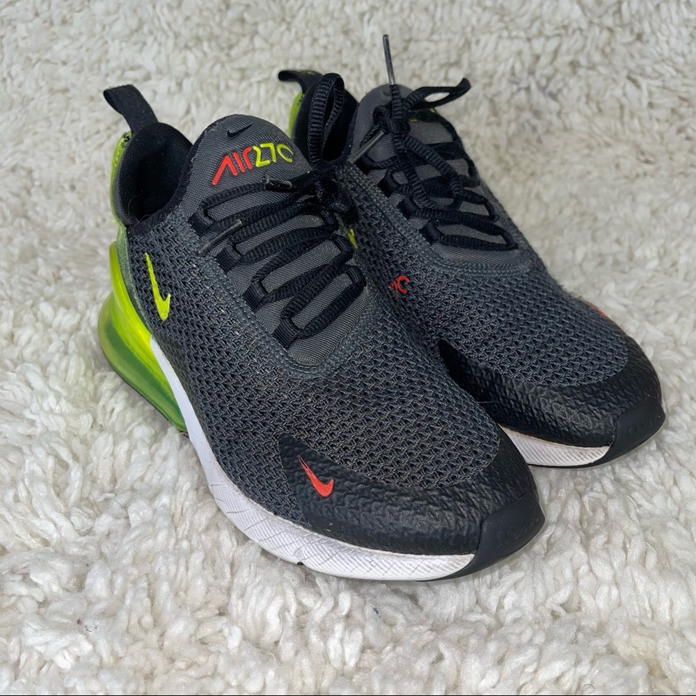 Nike Kids Air Max 270 Black and Green Shoes